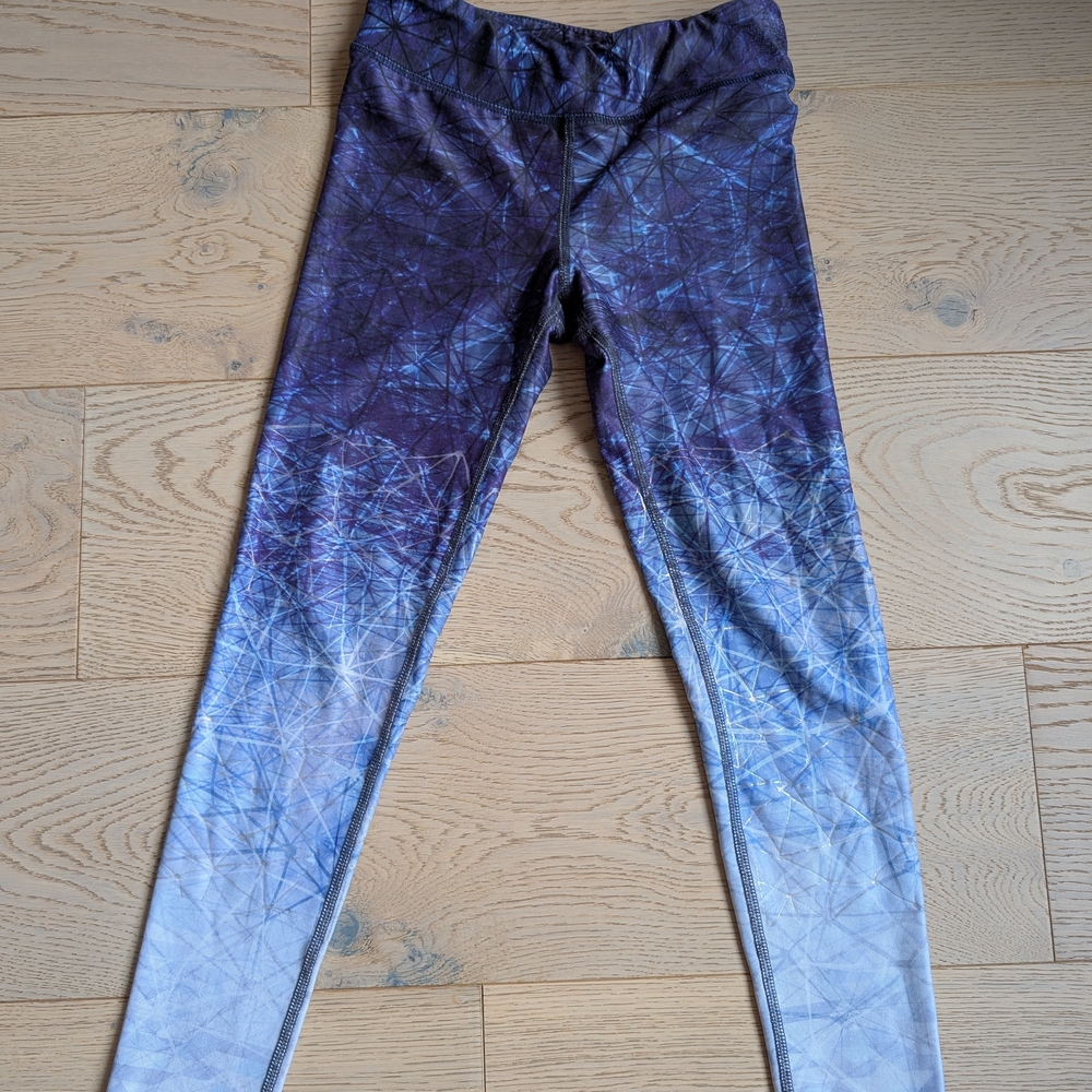 Source Unknown Purple and Blue Geometric Leggings